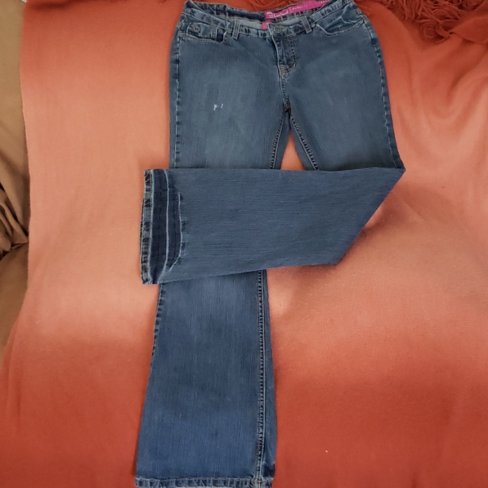 GLO stretch jeans.